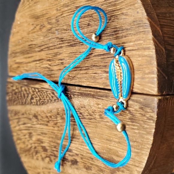 Blue ocean cowrie shell bracelet tides of tranquility B2604 - Picture 2 of 2